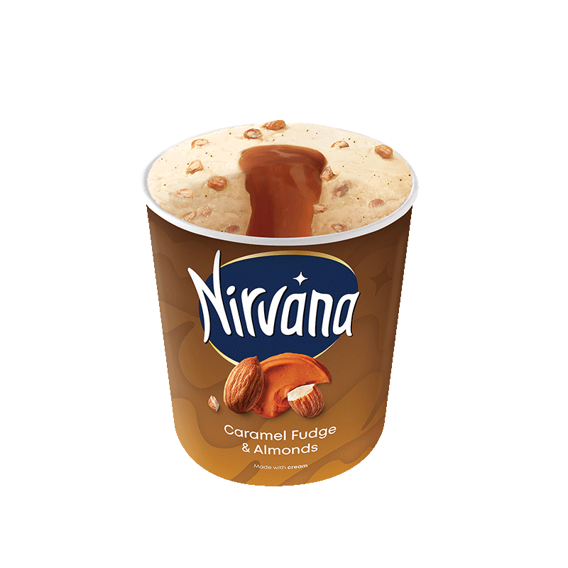 NIRVANA Caramel Fudge & Almonds Tub