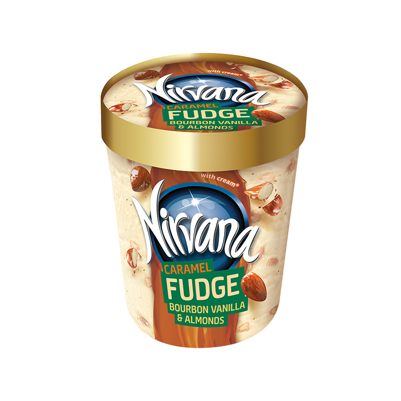 Copy of NIRVANA Caramel Fudge Bourbon Vanilla & Almonds Tub